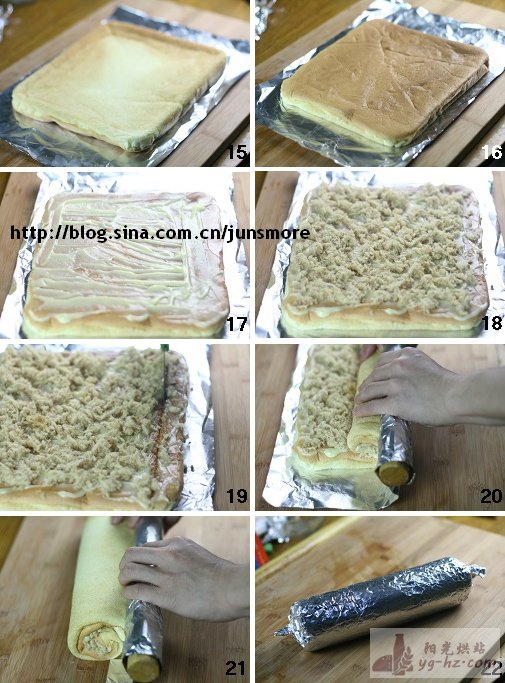 君之烘焙食谱——肉松蛋糕卷(超详细步骤图)