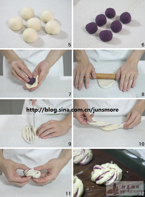 最健康可口的紫薯馅怎么做？---紫薯面包卷