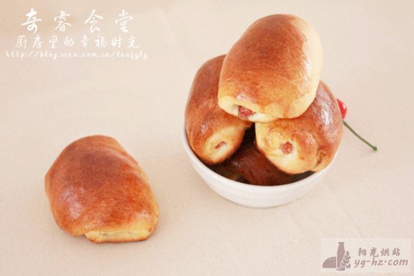 肉松红肠小面包之面包机版的做法