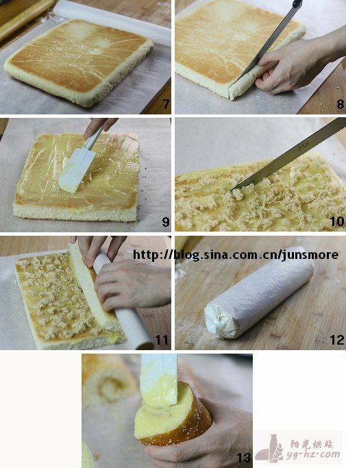 卷完蛋糕卷面包---肉松面包卷(附打蛋器揉面步骤图)