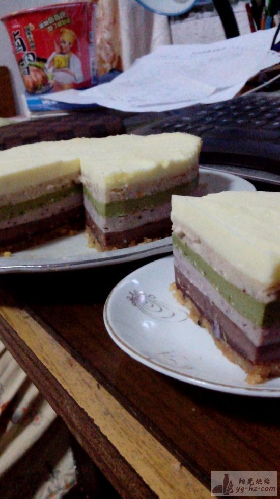 无色素彩虹芝士蛋糕的做法