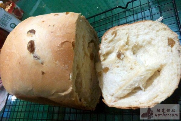 葡萄干面包——面包机版的做法