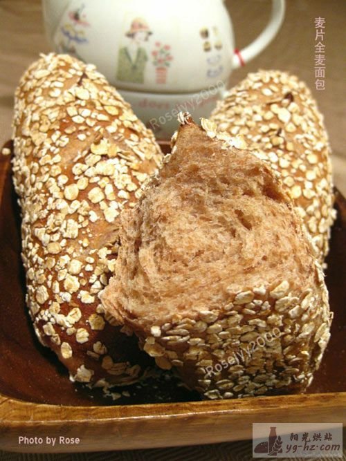 全麦麦片面包的做法