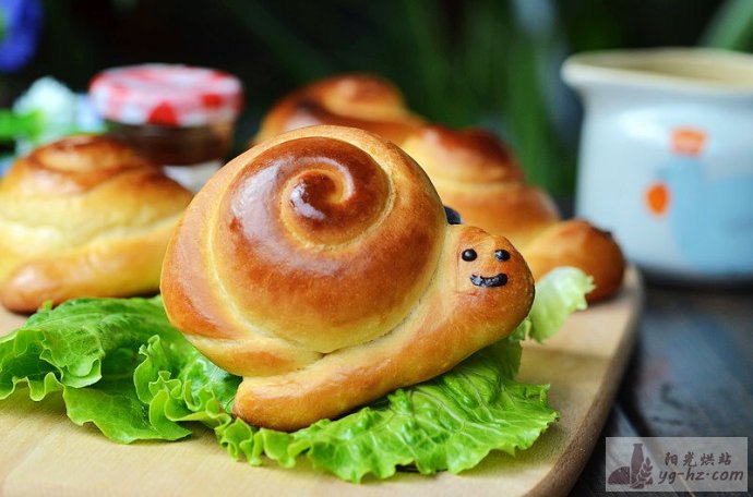 让孩子舍不得吃的蜗牛面包
