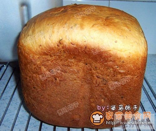 面包机版蜜豆大面包的做法