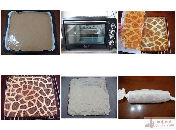 长颈鹿花纹奶油蛋糕卷——朴素的蛋糕卷也生动形象了哦 - 玉池桃红 - 玉池桃红的博客