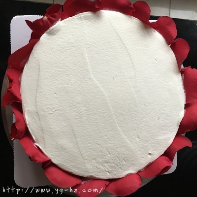 浪漫玫瑰花瓣蛋糕的做法 步骤11
