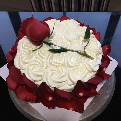 浪漫玫瑰花瓣蛋糕的做法 步骤14