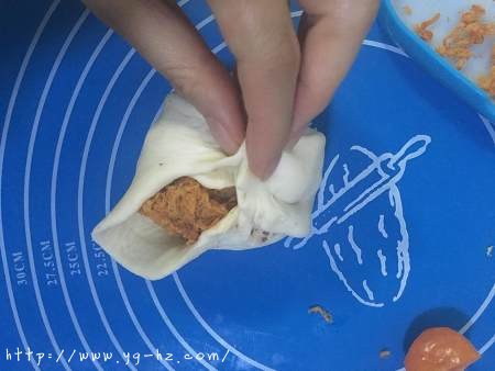 麻薯肉松红豆饼——网红陷薄皮轻热量大饼【轻卡小食】的做法 步骤9