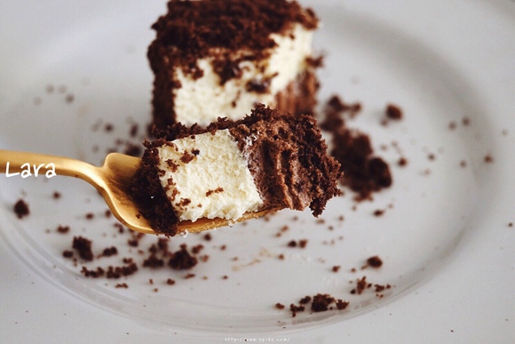 <LeTao> 巧克力双层芝士蛋糕配方大公开！！的做法 步骤22