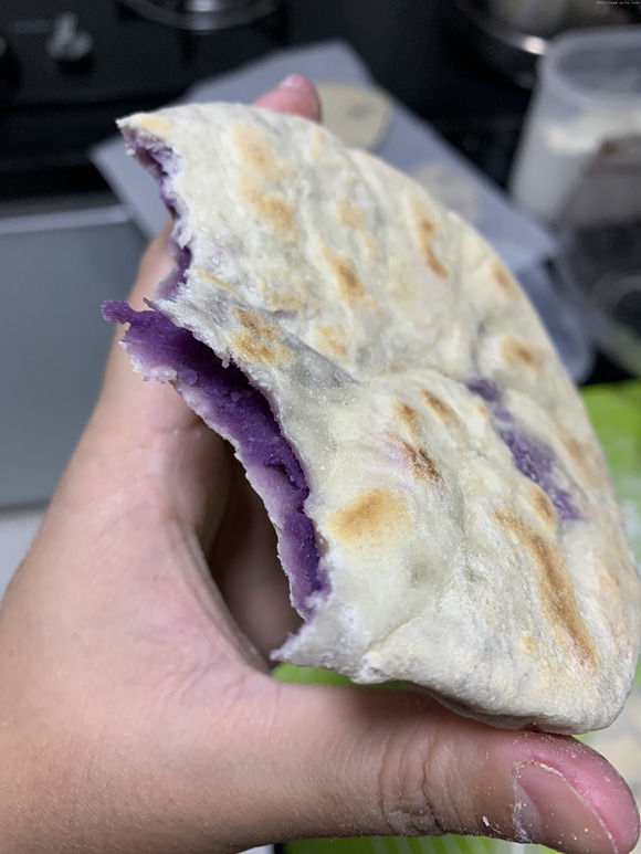 无油低脂紫薯饼的做法