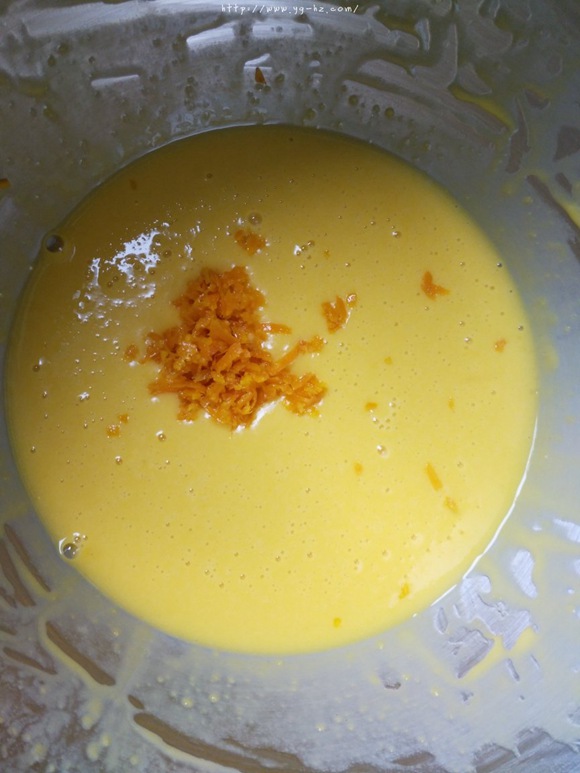 香橙古早蛋糕（烫面水浴法）的做法 步骤10