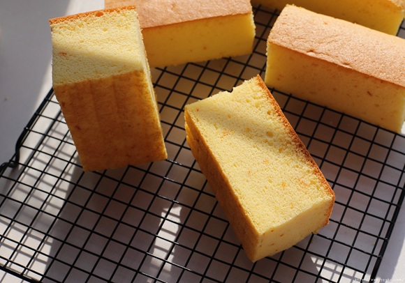 香橙古早蛋糕（烫面水浴法）的做法 步骤18