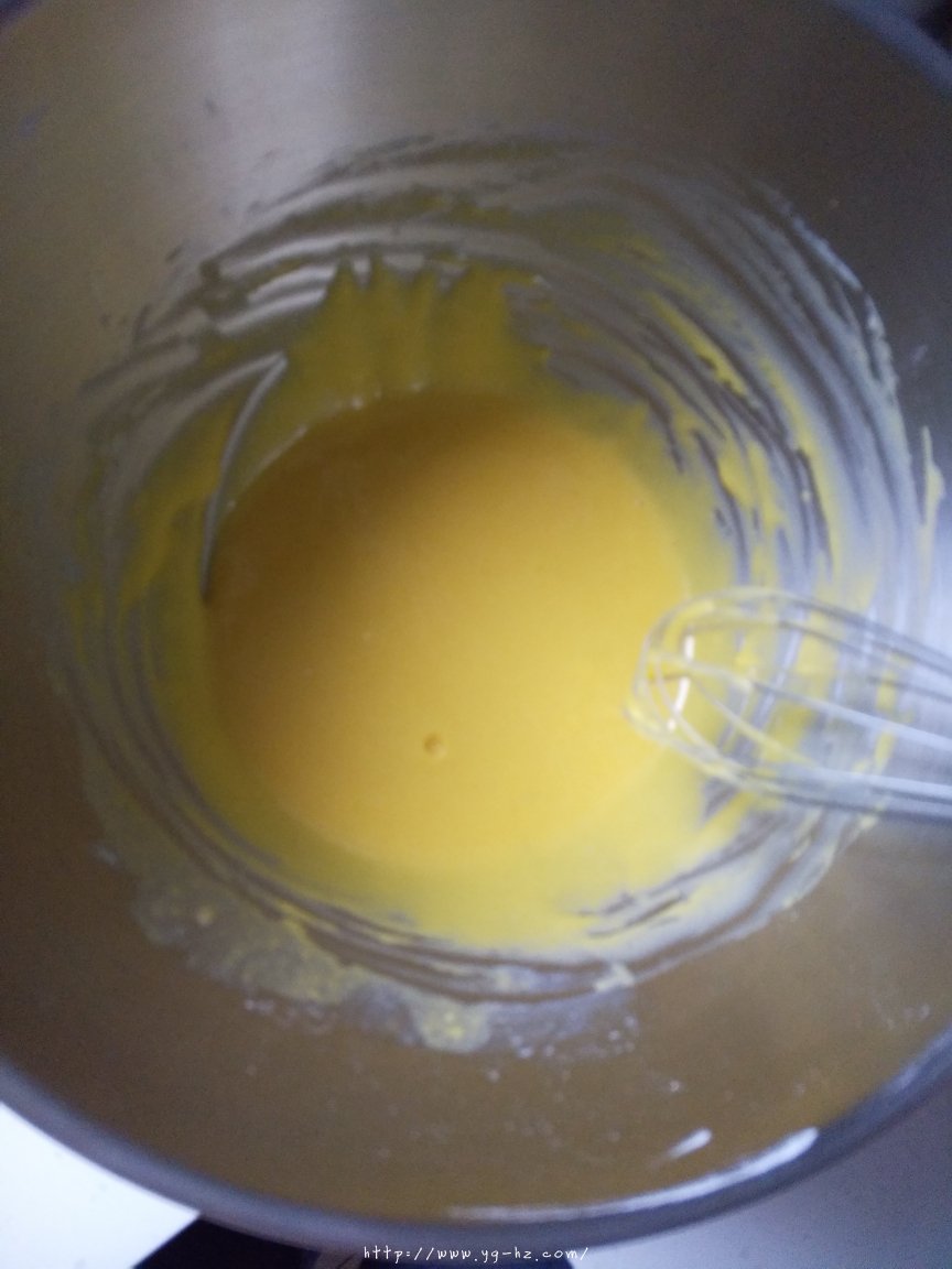 香橙古早蛋糕（烫面水浴法）的做法 步骤8