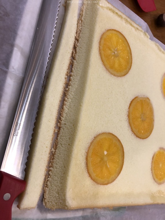 香橙蛋糕卷（好看好香好吃)的做法 步骤17
