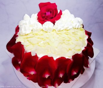 玫瑰花裱花蛋糕（八寸）