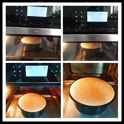 不开裂，不回缩的8寸百香果戚风蛋糕--雷哲F01电蒸烤箱的做法 步骤8