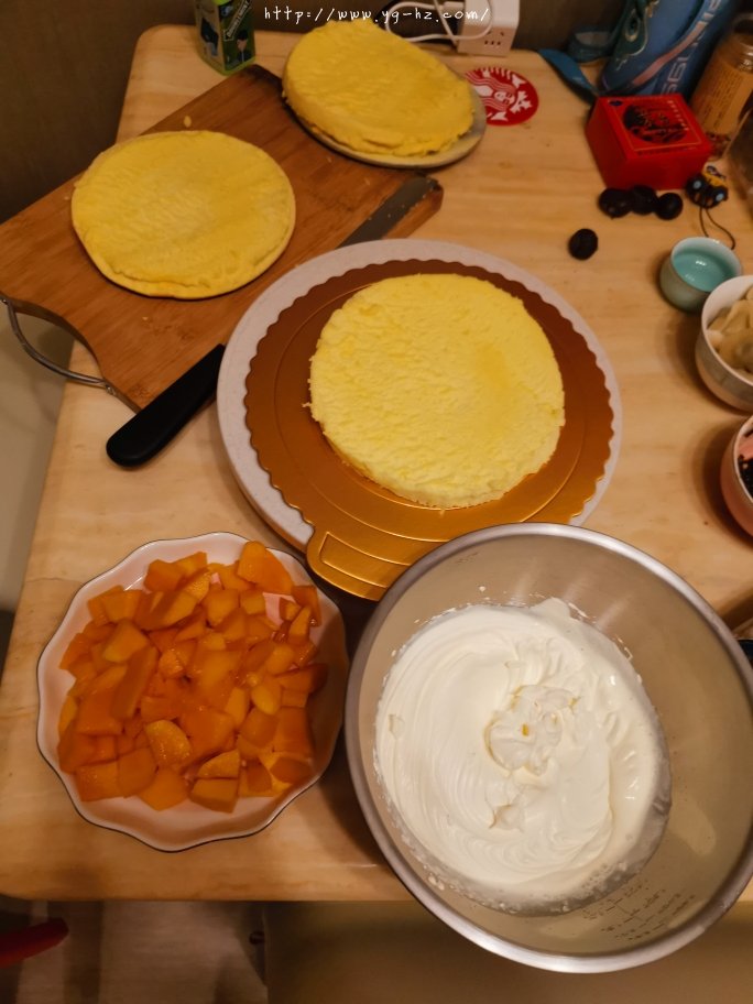 芒果奶油蛋糕的做法 步骤21