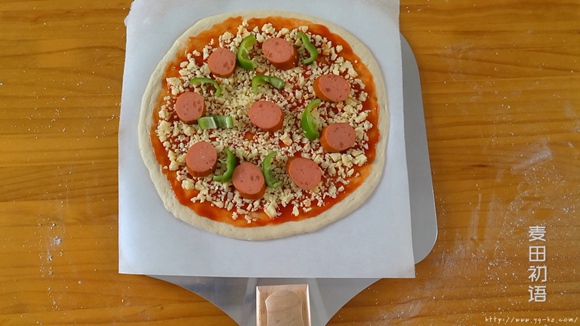 外脆里嫩的意式香肠披萨的做法 步骤34