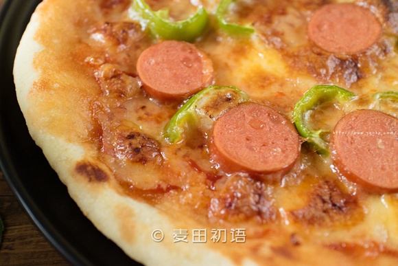 外脆里嫩的意式香肠披萨的做法 步骤43