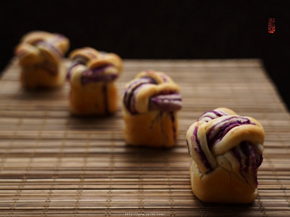 奶香紫薯面包的做法