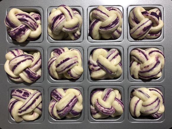 奶香紫薯面包的做法 步骤10