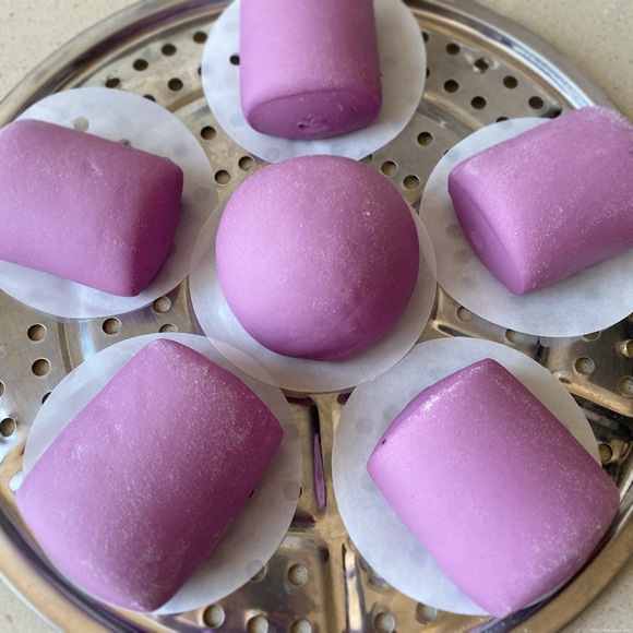 奶香紫薯馒头（一次性发酵）的做法 步骤6