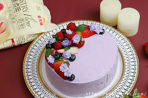 水果紫薯鲜奶蛋糕的做法图解22