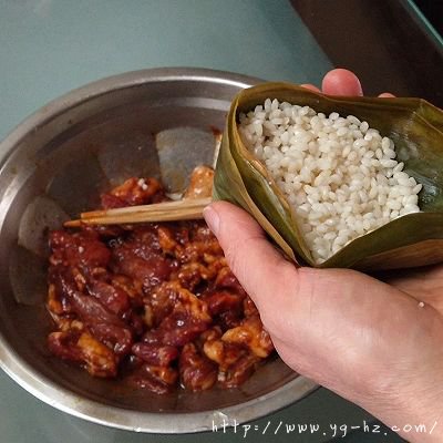 天然碱水粽——稻草灰酱肉粽的做法图解10
