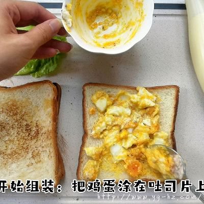 #丘比小能手料理课堂#金枪鱼三明治 孩子们的高蛋白营养早餐的做法图解9