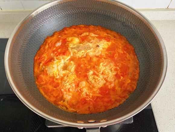 不炒蛋的西红柿鸡蛋面的做法 步骤8