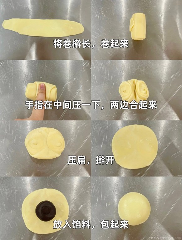 酥掉渣的蛋黄酥丨锁死这个配方的做法 步骤3