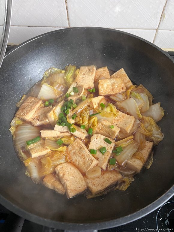 超级鲜的老豆腐炒白菜的做法 步骤9