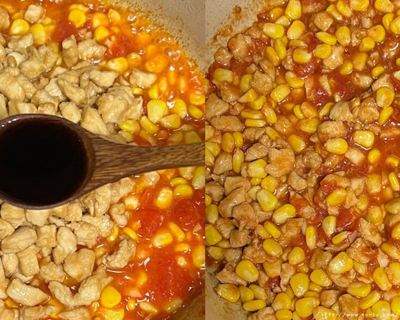 玉米粒炒鸡丁｜嫩嫩的好吃！的做法 步骤4