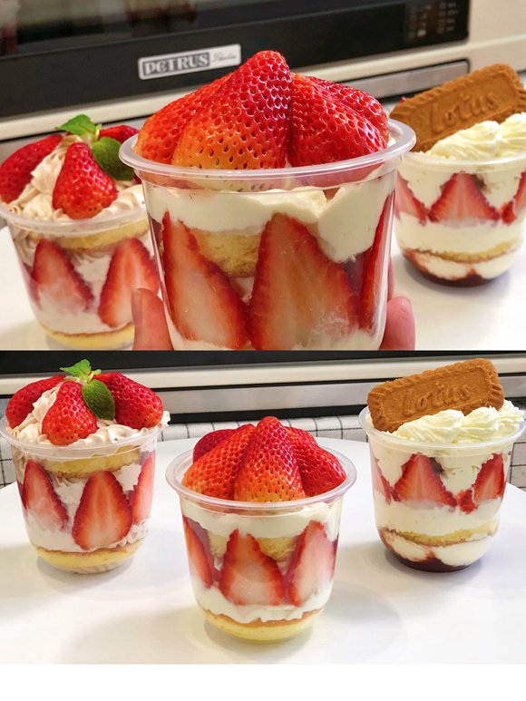 草莓抱抱杯蛋糕『私房爆款』简单快手高颜值 柏翠PE6080食谱的做法
