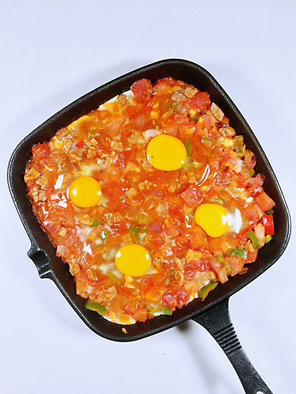 Shakshuka北非蛋/番茄炖蛋·一锅炖速手菜的做法 步骤6