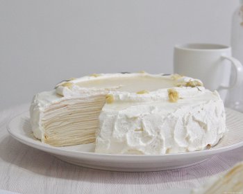 奶茶香气十足的茉莉花茶千层蛋糕的做法步骤图