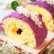 香芒紫薯蛋糕卷的做法