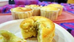 榴莲松糕 Durian Muffin的做法